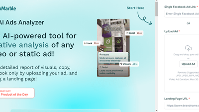 AI Ads Analyzer by GoMarble - Analyze Any Video or Static Ad