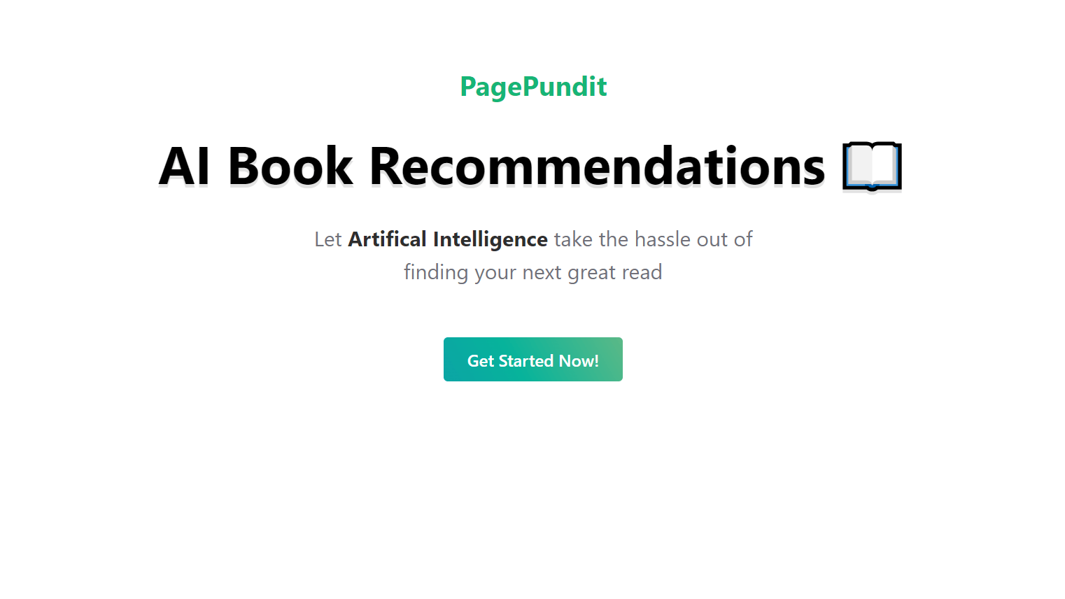 PagePundit - Get Personalized Book Recommendations 