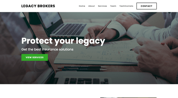 Insurance broker website