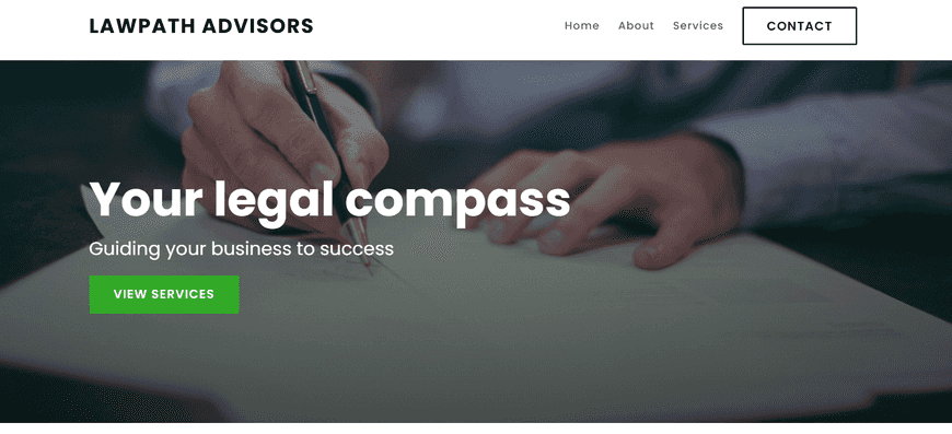 I run a legal consulting firm that advises businesses on compliance, corporate governance, and risk management. We need a professional website that outlines our services and client success stories and includes a contact form.