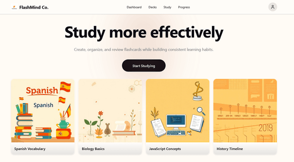 Flashcard web app