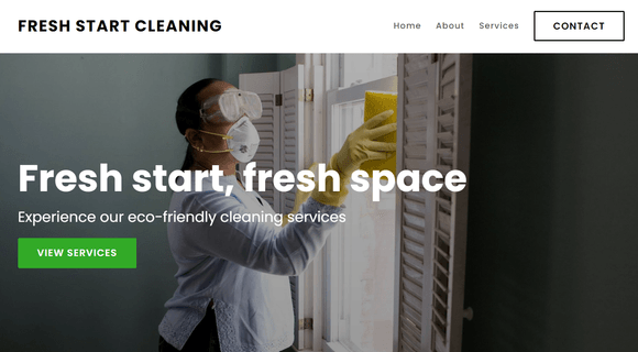 Cleaning service website