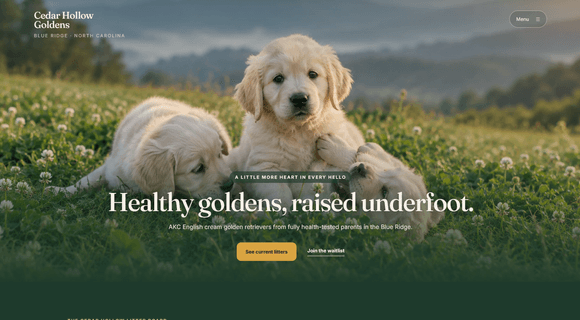 Dog breeder website template