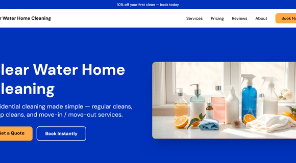 Cleaning service website