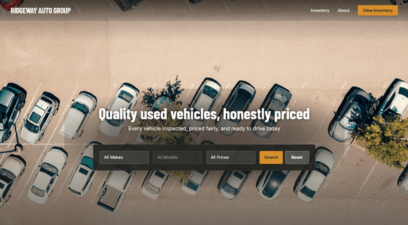 Car dealership website template