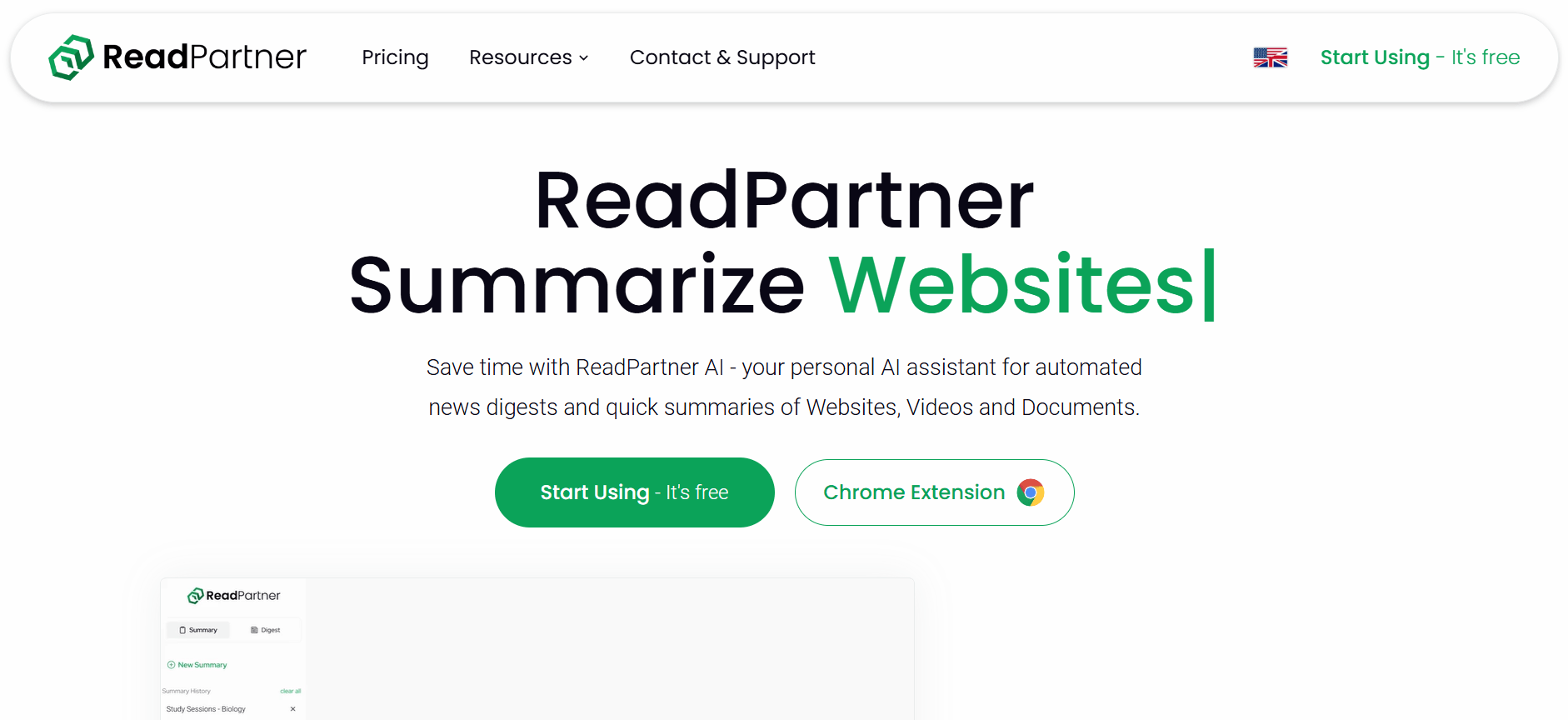 ReadPartner - AI Summarizes the News You Need in Minutes