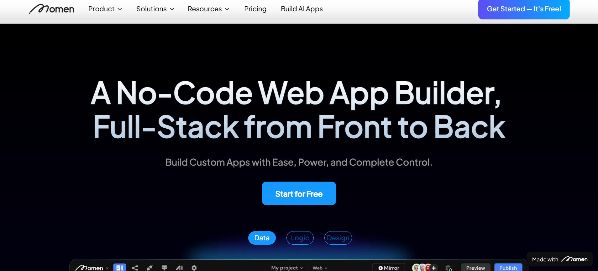 Momen - Build Web Apps with No Code Required