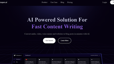 Voicepen – Convert Audio into Blog Posts