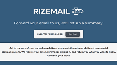 Rizemail - Save Time with This AI-Powered Email Summarizer