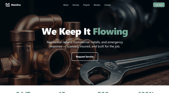 Plumbing website template