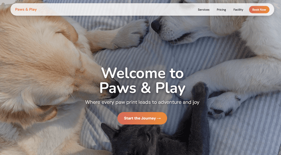 Pet boarding & pet sitting website template