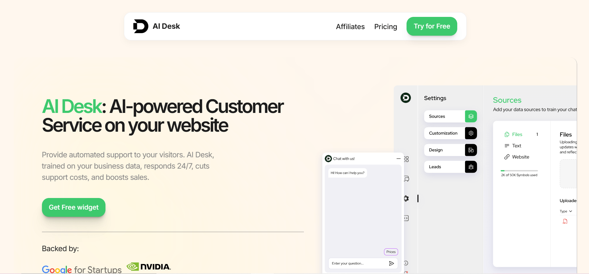 AI Desk - Power Up Your Website with AI-Powered Support