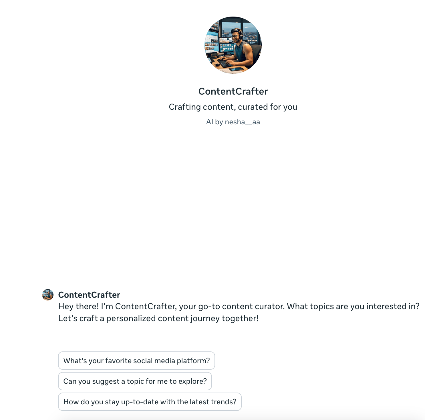 ContentCrafter - Creating Curated Content