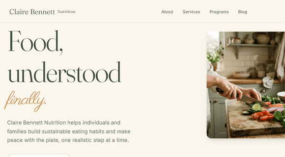 Dietitian website template