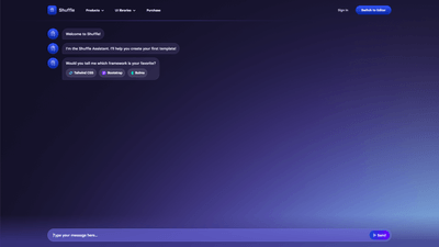Shuffle – Chat-Based Template Builder for Developers