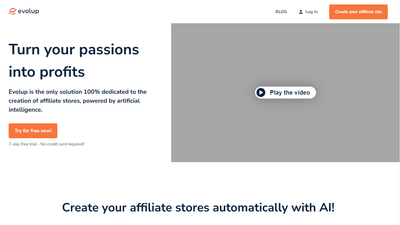 Evolup - Create Profitable Affiliate Stores with AI