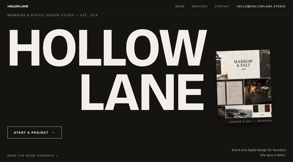 Creative agency website template homepage