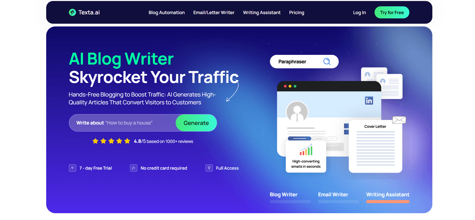 Texta - AI Blog Writer and Article Idea Generator