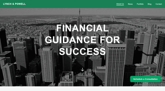 Financial advisor website