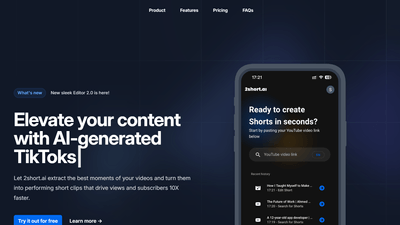 2short.ai - Generate Viral YouTube Shorts in Seconds 