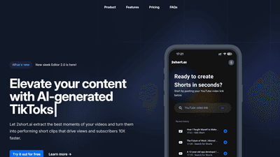 2short.ai - Generate Viral YouTube Shorts in Seconds