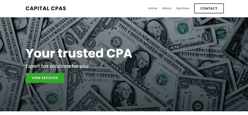 Create a professional website for my accounting firm specializing in tax preparation and financial planning. The site should feature a service overview, scheduling tool for consultations, and contact information.