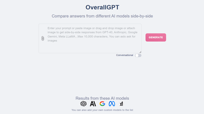 OverallGPT - Compare Answers from Different AI Models Instantly