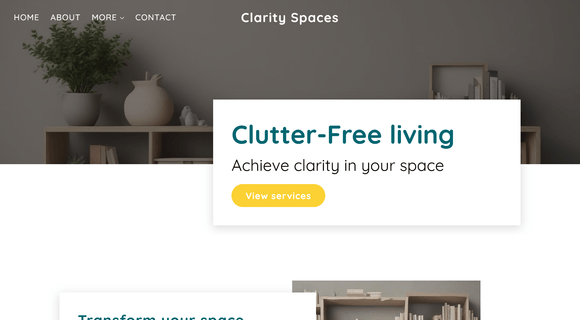 Decluttering and organization service website