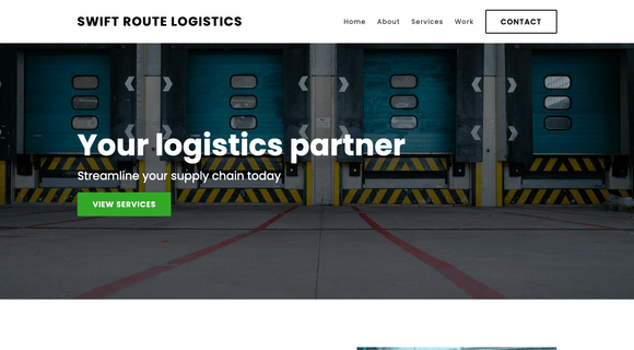 Logistics company website