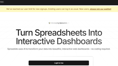 Spreadsite AI - Turn Spreadsheets into Dashboards