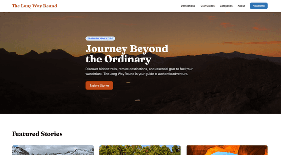 Travel blog template