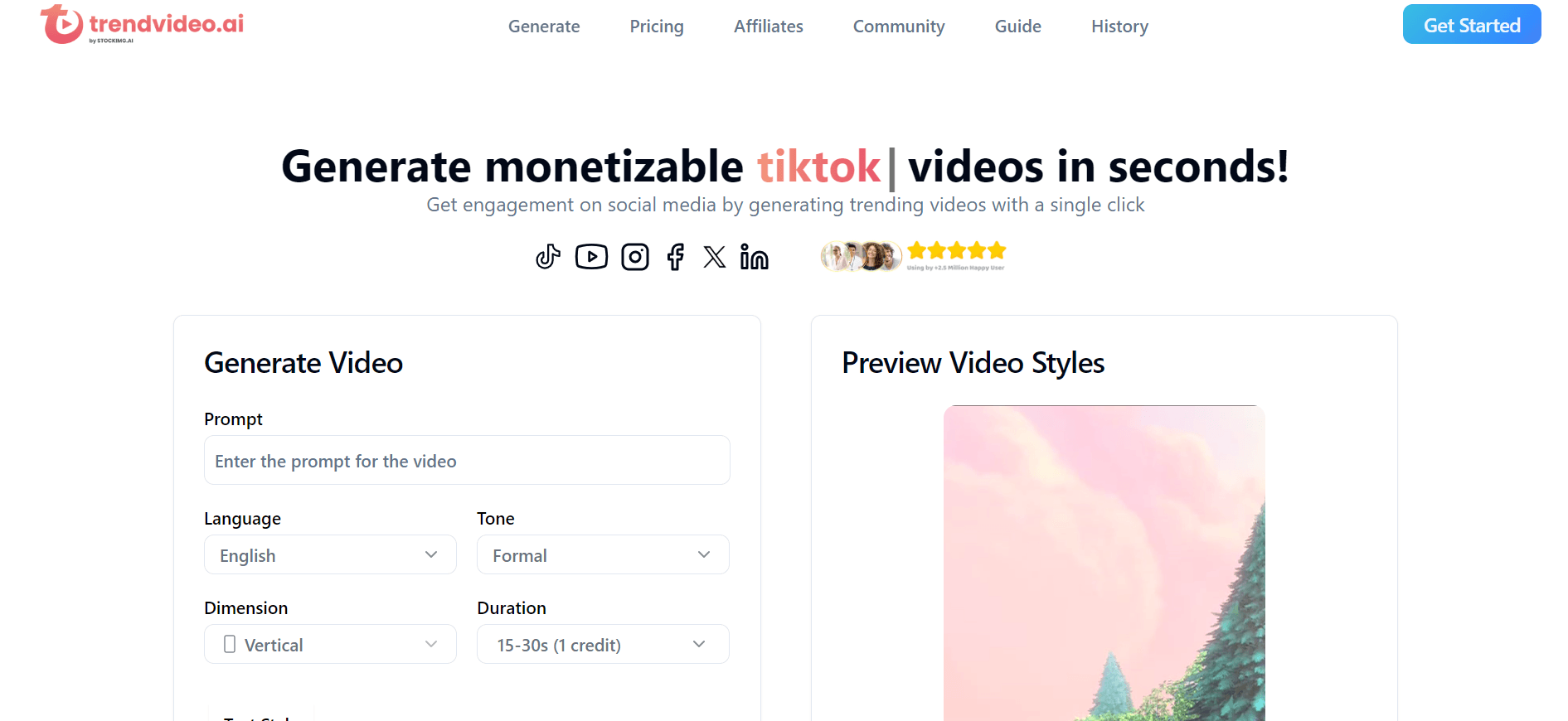 Trendvideo AI - Generate Viral Reels, TikToks, and More