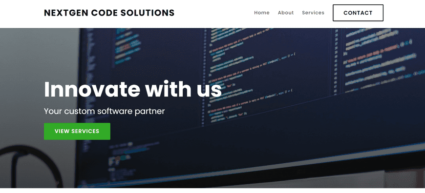 We're a software development company focused on creating custom applications for businesses. The site should showcase our services and successful projects. It should also feature a blog for tech insights and a contact form.