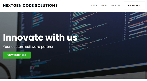 Software development company website