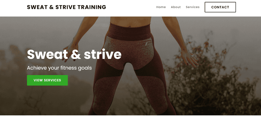 Design a motivating website for my personal training studio. The site should highlight training packages, email signup form, and fitness tips.