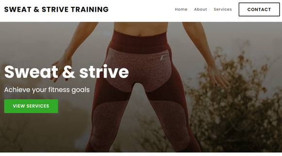 Personal trainer website