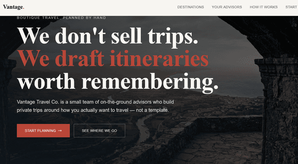 Travel agency website template