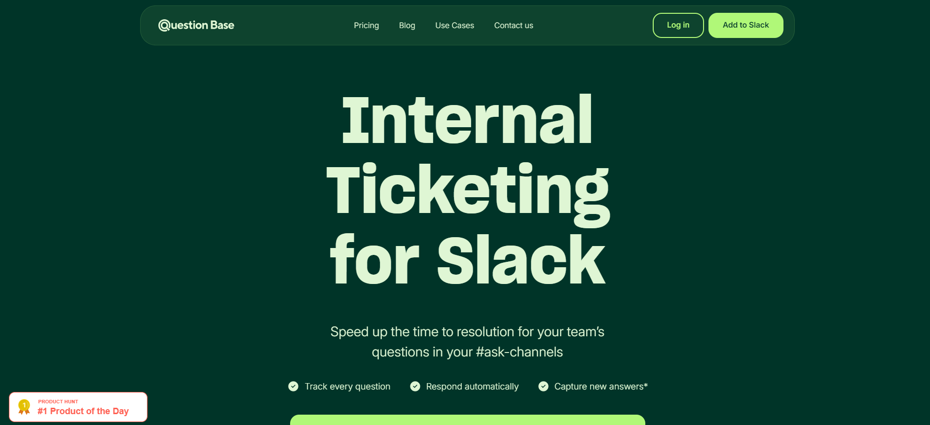 Question Base - Slack Ticketing System