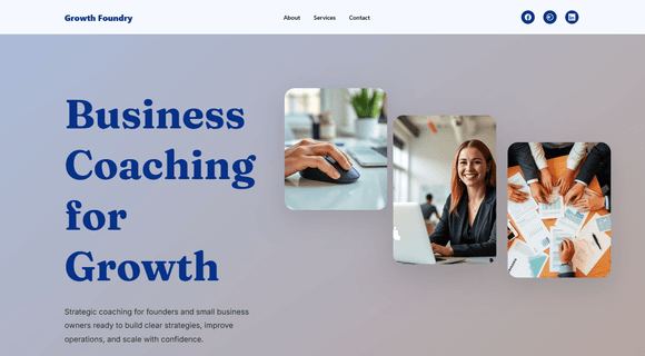 Business coach website