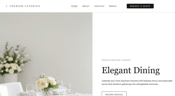 Catering website template