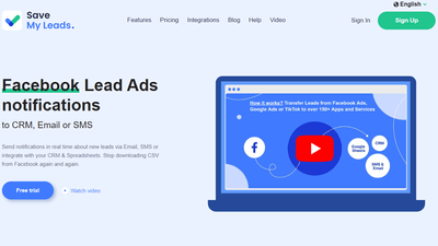 SaveMyLeads - Real-Time Lead Automation for Facebook Ads