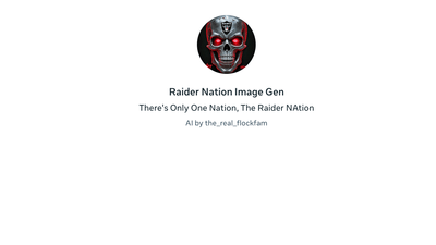 Raider Nation Image Gen - Create Viral Raider Nation Images