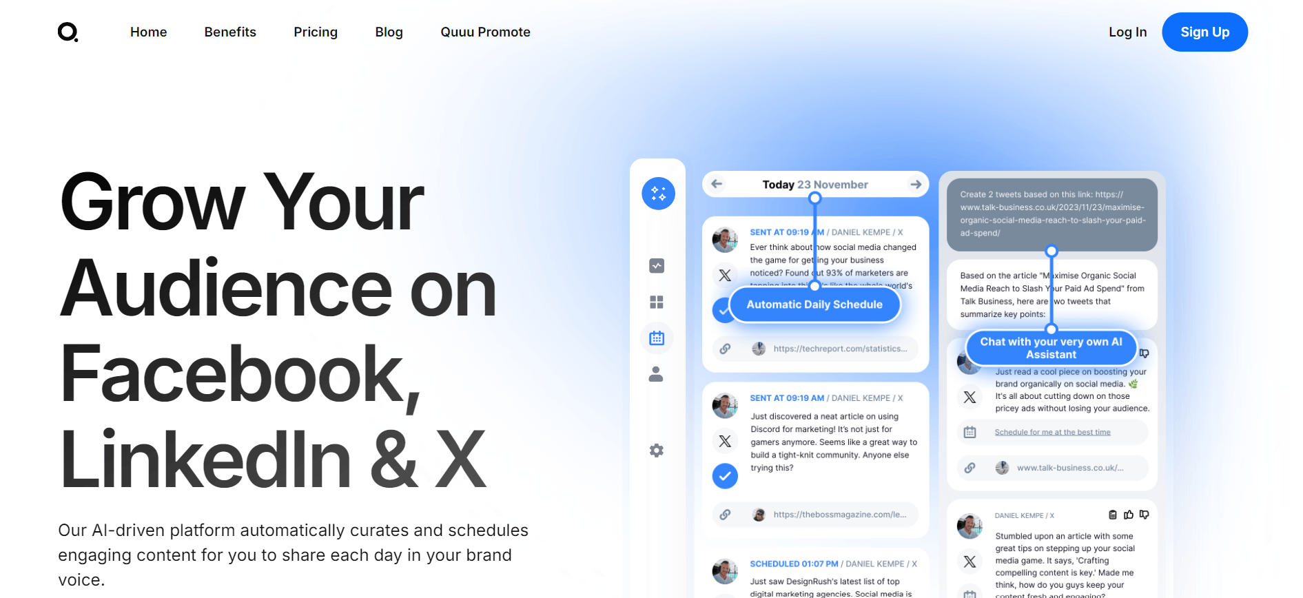 Quuu - Build Your Audience on Popular Social Media Platforms