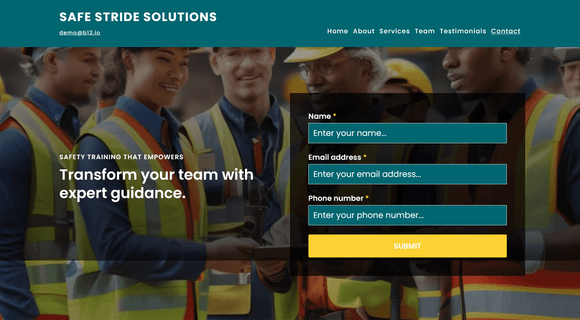 Safety training company website