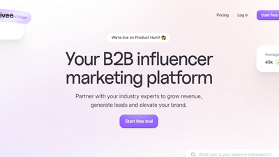 Ivee - B2B Influencer Marketing Platform 