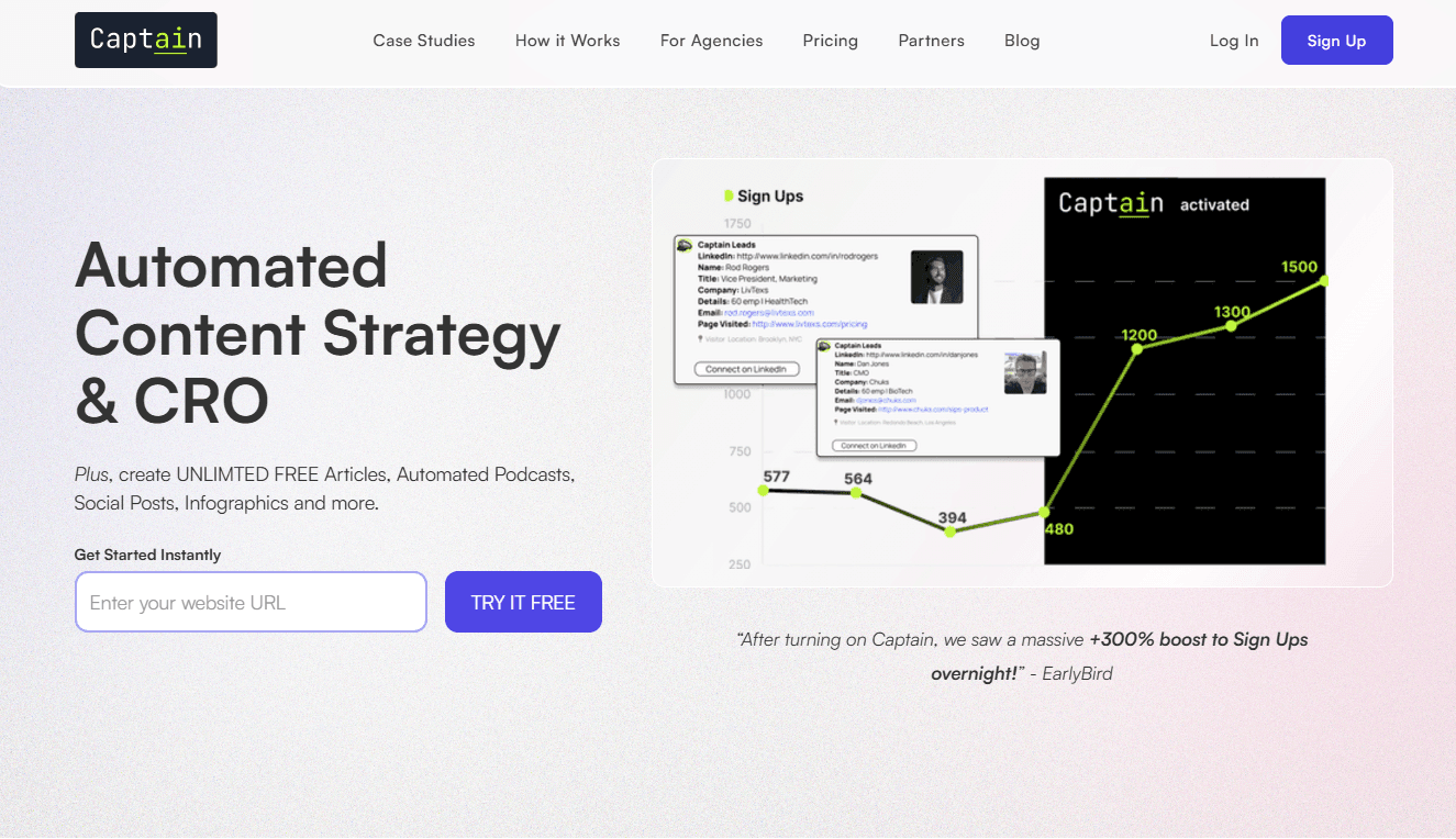 Captain - Automate Lead Generation and Content Strategy