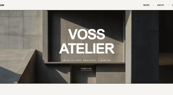 Modernist architecture firm website
