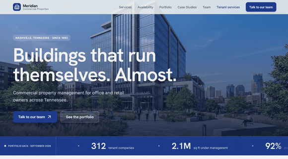 Commercial property management website template
