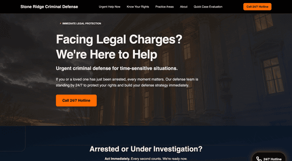 Criminal defense lawyer website