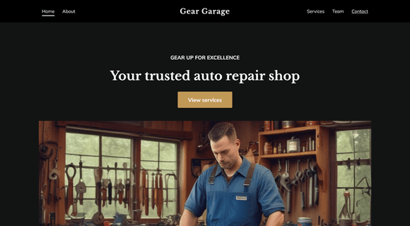 Automobile repair shop website